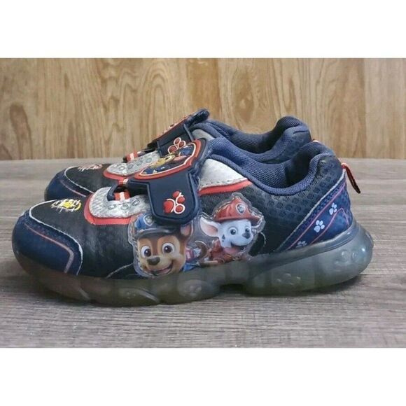 Nickelodeon Paw Patrol Kids Blue Athletic Shoes Light Up Boys Sneakers Size 12 - Picture 4 of 12